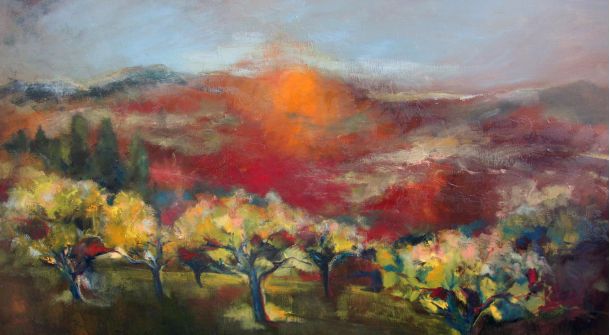 Schilderij Boomgaard Herfst