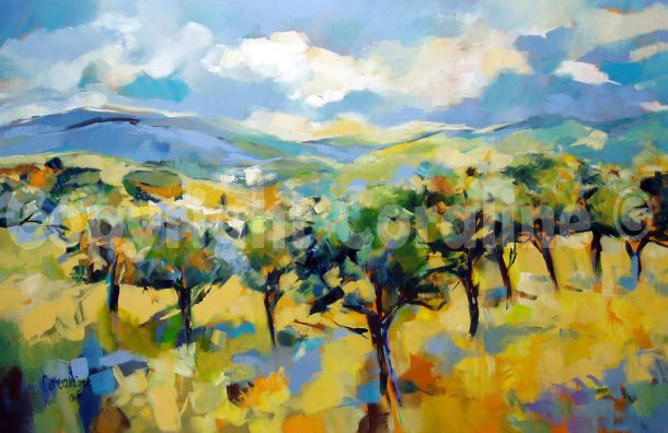 Schilderij Provence boomgaard