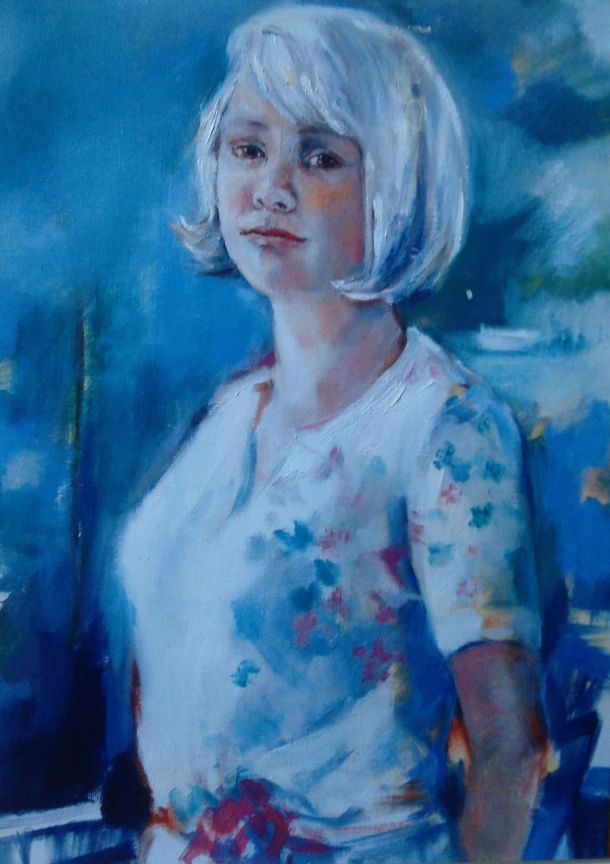 Schilderij Portret jong meisje