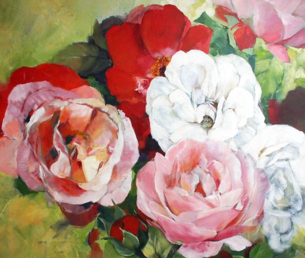 Schilderij Kathleens rozen